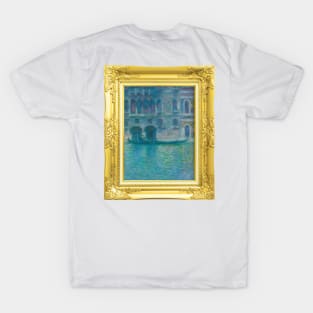 PANTONE MONET -  Gold Frame Palazzo da Mula, Venice (1908) by Claude Monet T-Shirt